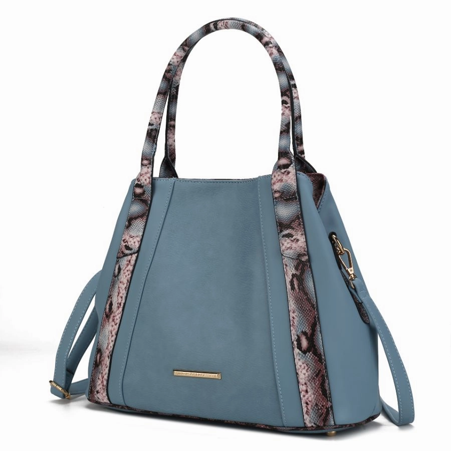 Kenna Snake embossed Vegan Leather Womens Tote Bag