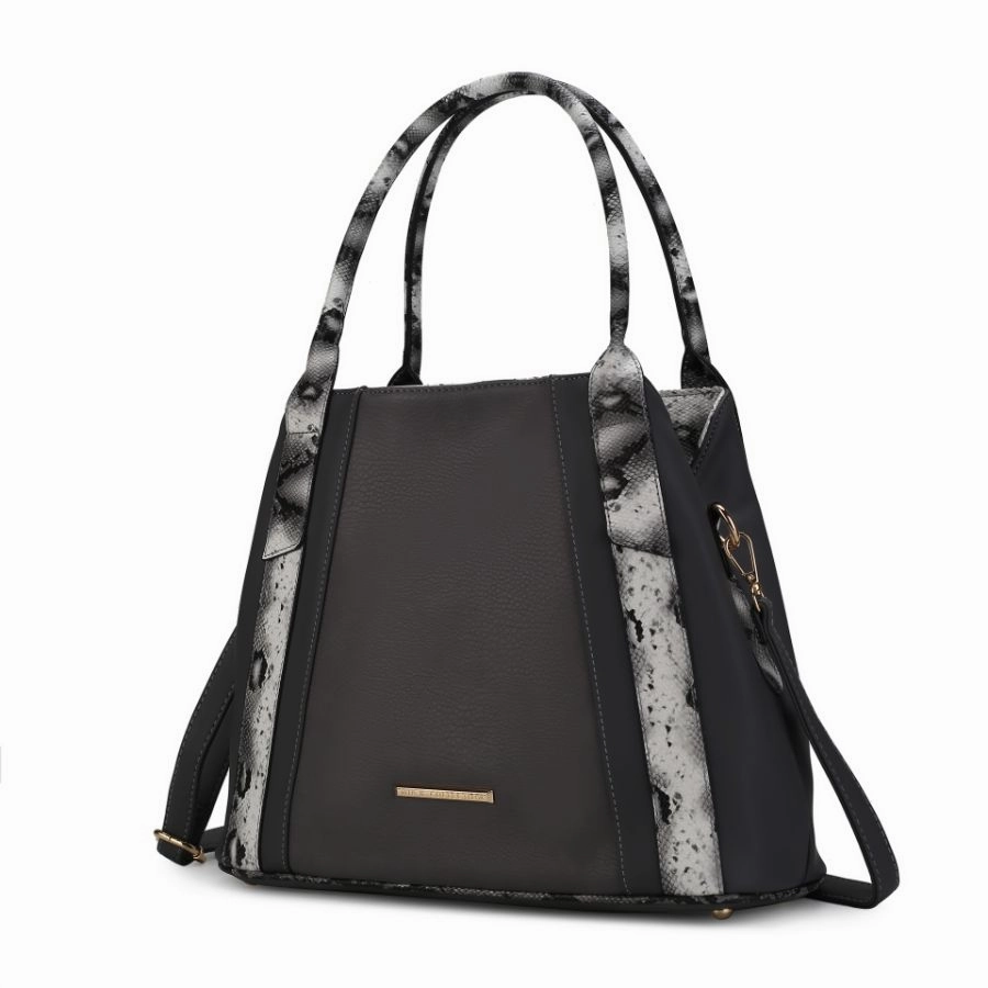 Kenna Snake embossed Vegan Leather Womens Tote Bag