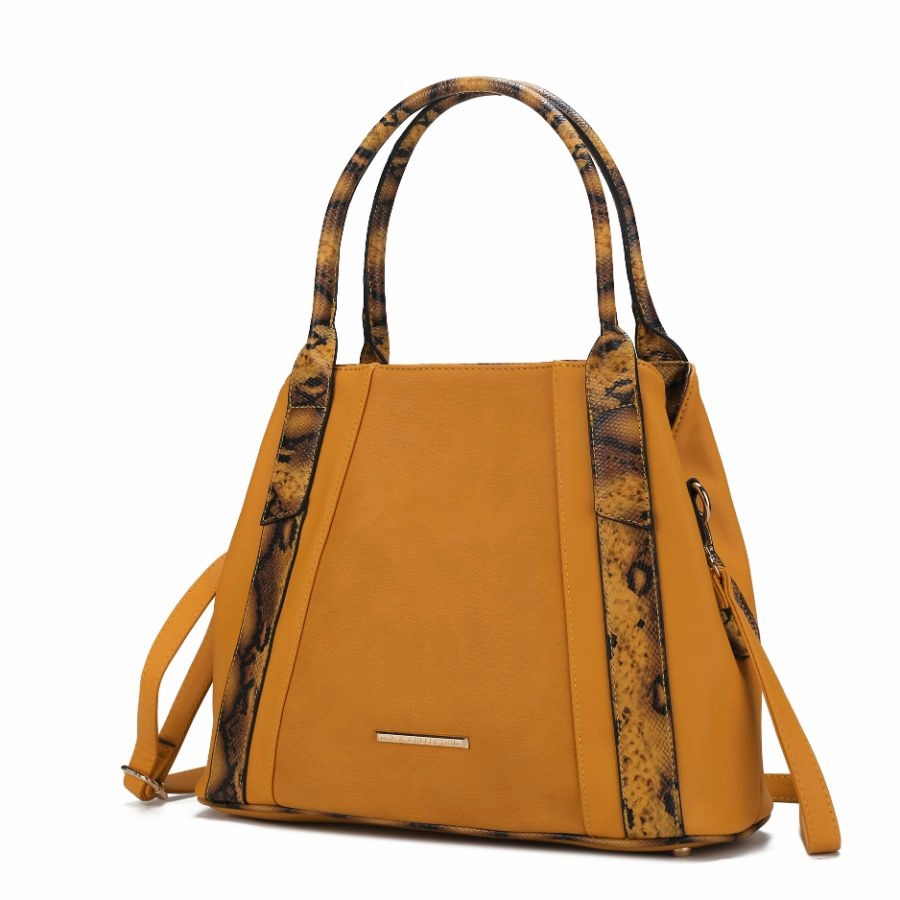 Kenna Snake embossed Vegan Leather Womens Tote Bag