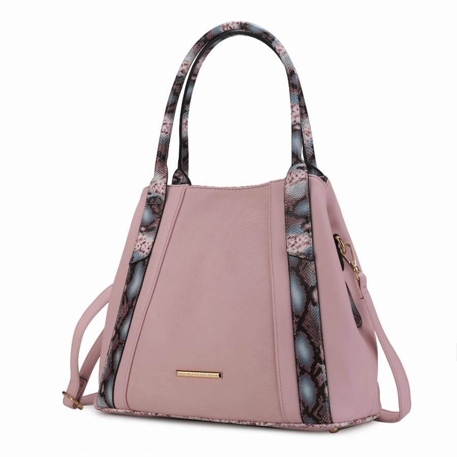 Kenna Snake embossed Vegan Leather Womens Tote Bag