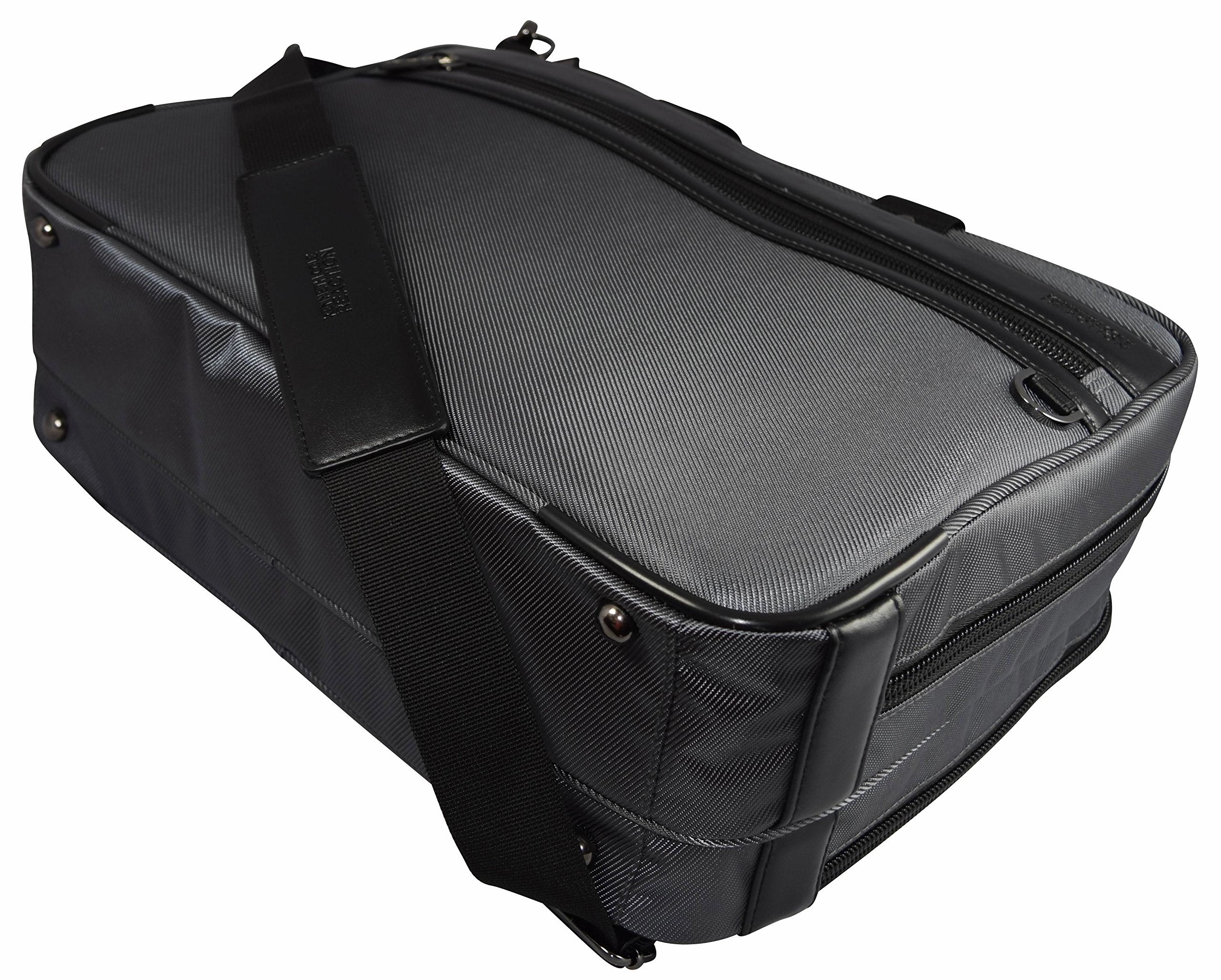 Kenneth Cole 17.3" Top Zip Portfolio/Computer Case Black-Charcoal