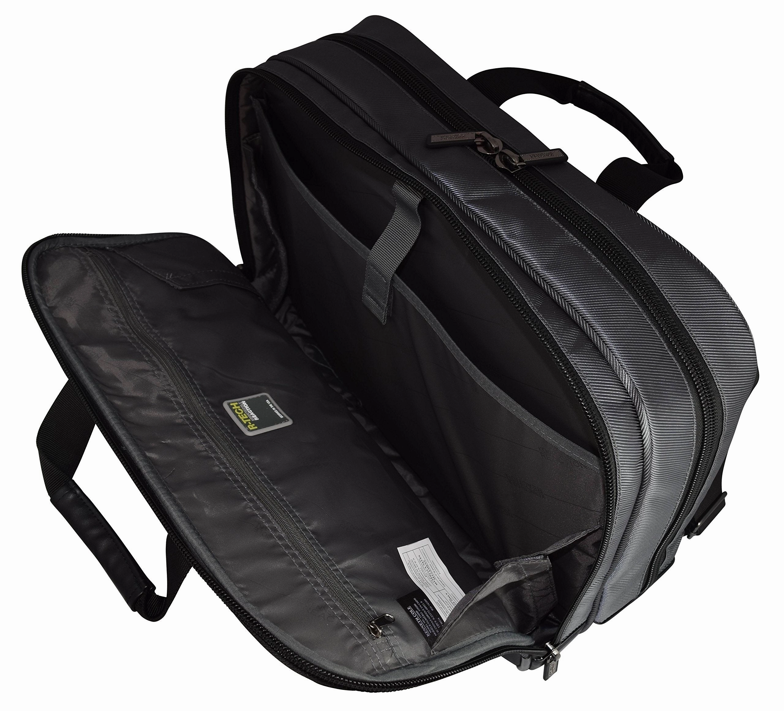 Kenneth Cole 17.3" Top Zip Portfolio/Computer Case Black-Charcoal