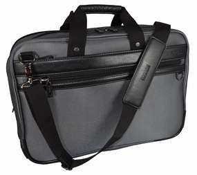 Kenneth Cole 17.3" Top Zip Portfolio/Computer Case Black-Charcoal