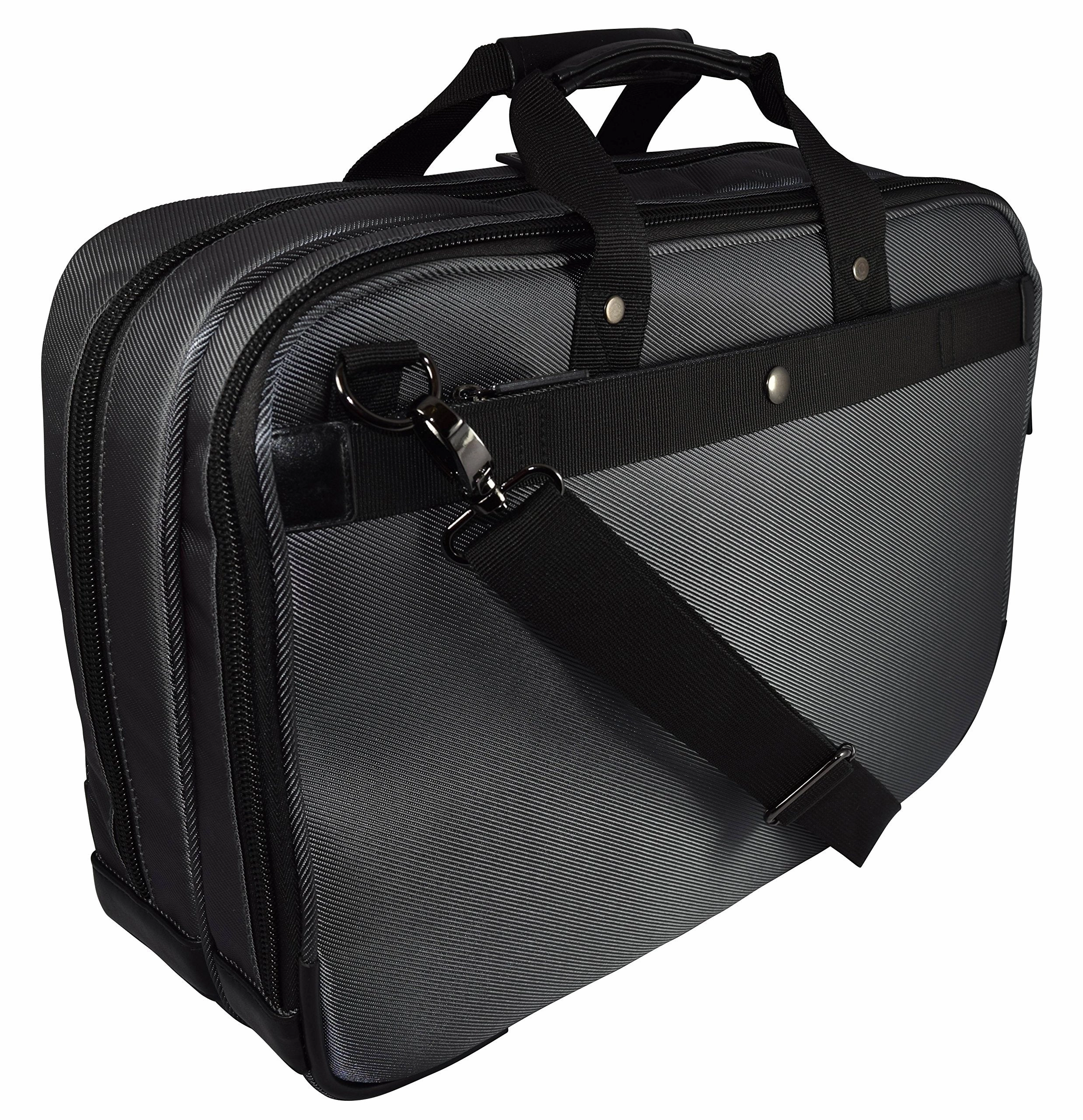 Kenneth Cole 17.3" Top Zip Portfolio/Computer Case Black-Charcoal