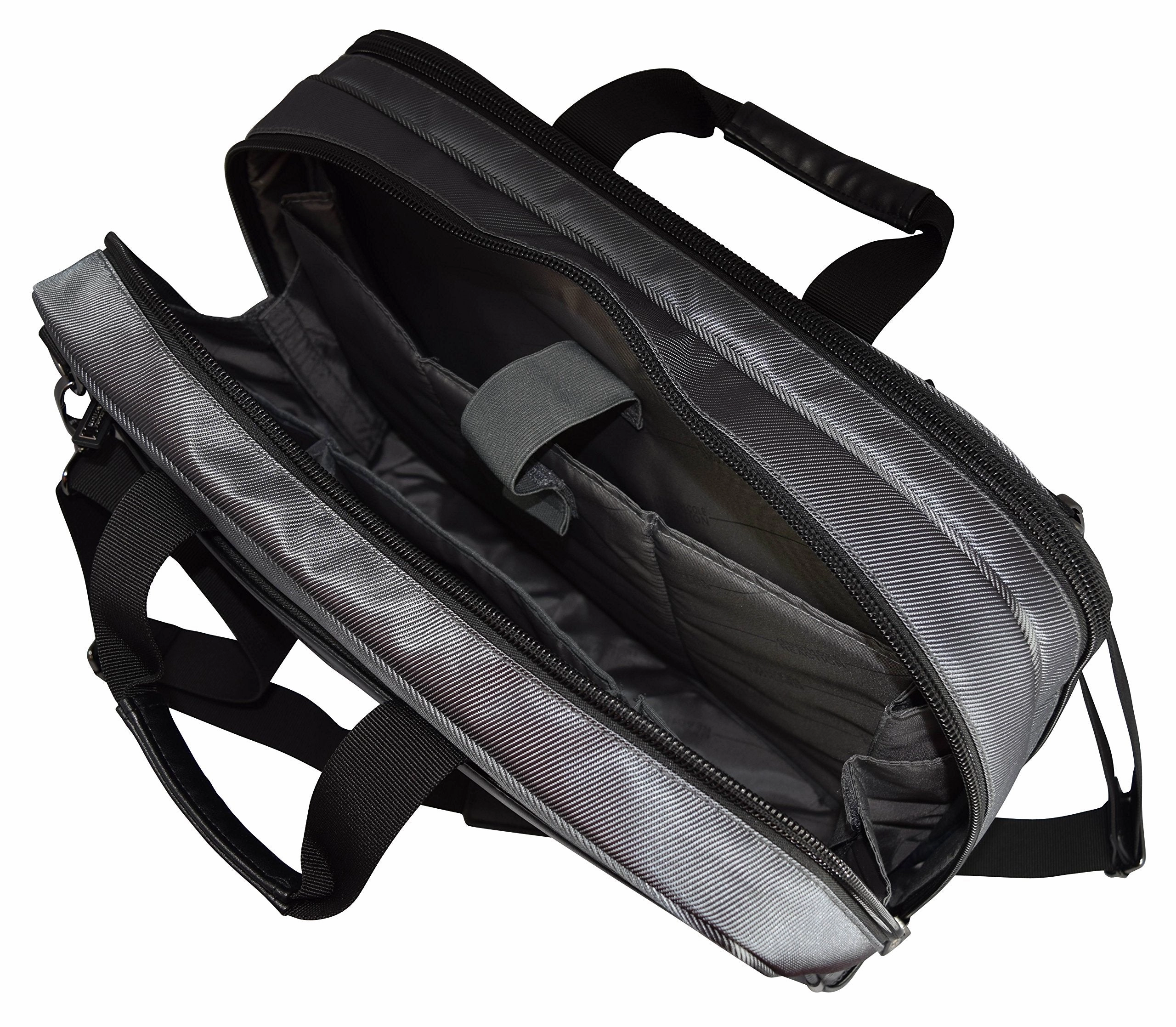 Kenneth Cole 17.3" Top Zip Portfolio/Computer Case Black-Charcoal