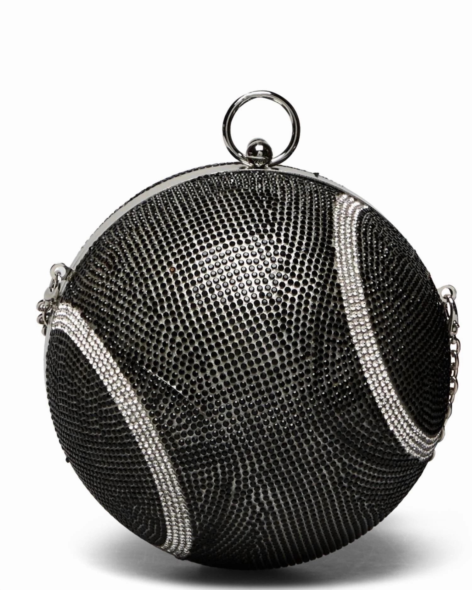 Kenza Crossbody Bag In Jet Crystal Tennisball