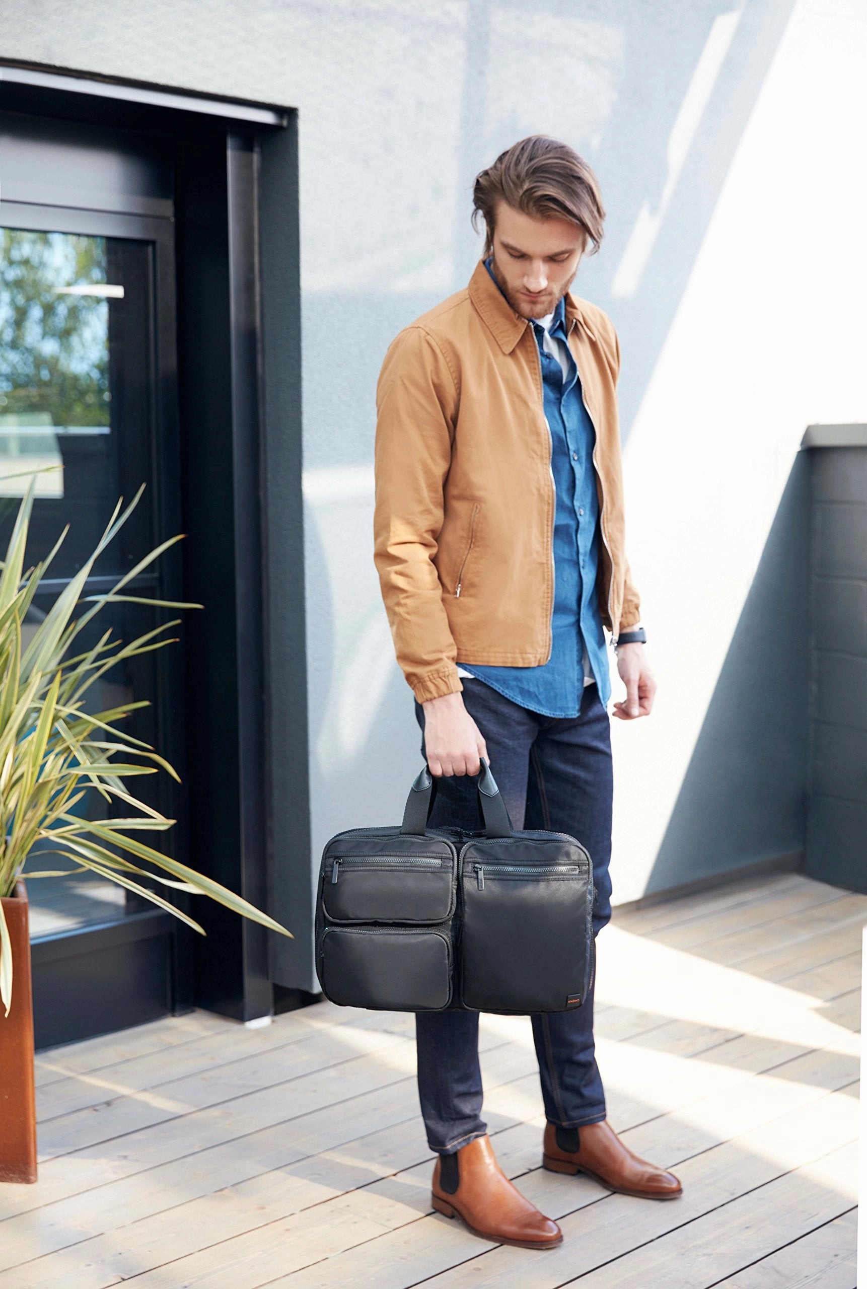 Knomo London Pimlico Wilton 15" Top-Load Briefcase