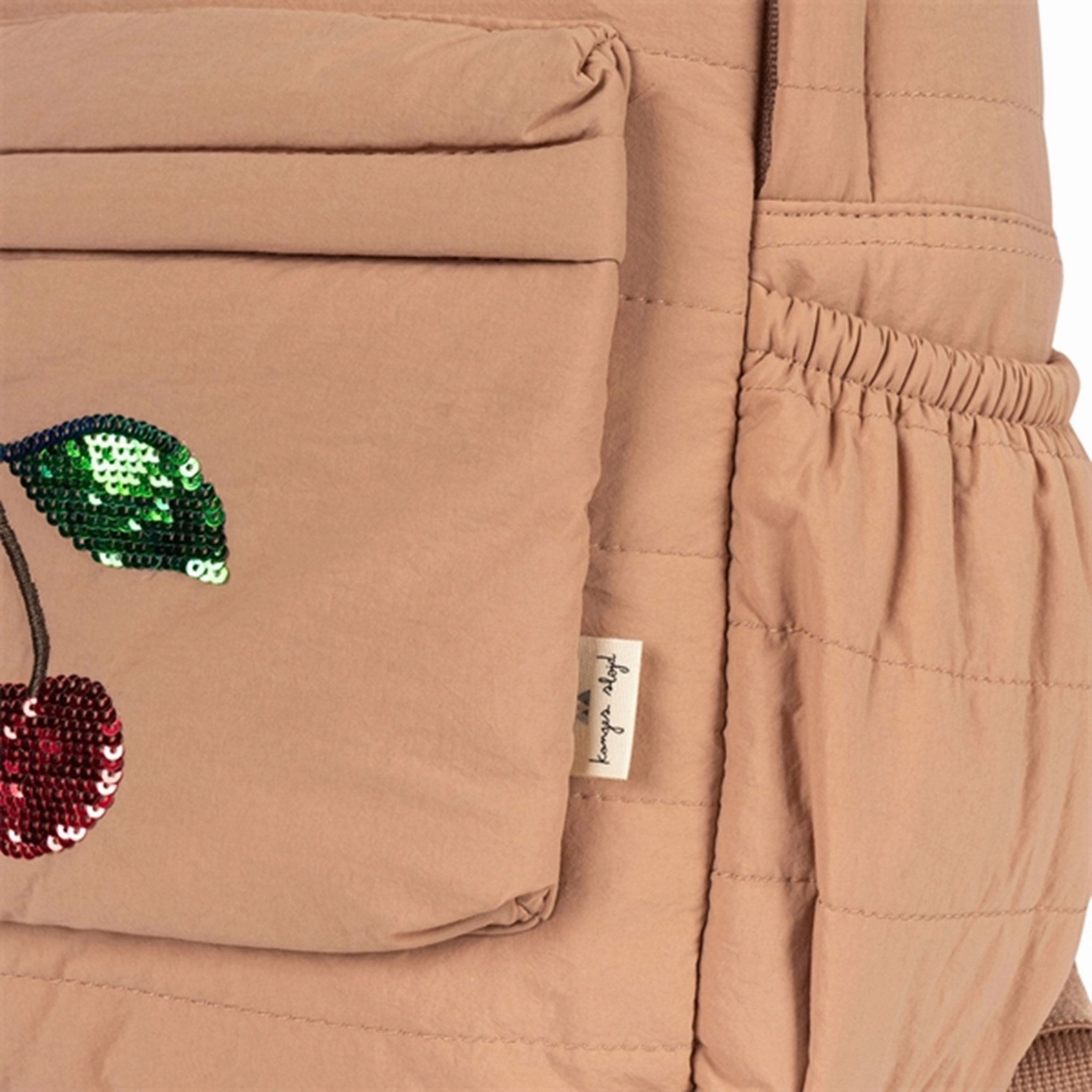 Konges Sljd Juno Quilted Sequin Backpack Midi Cherry