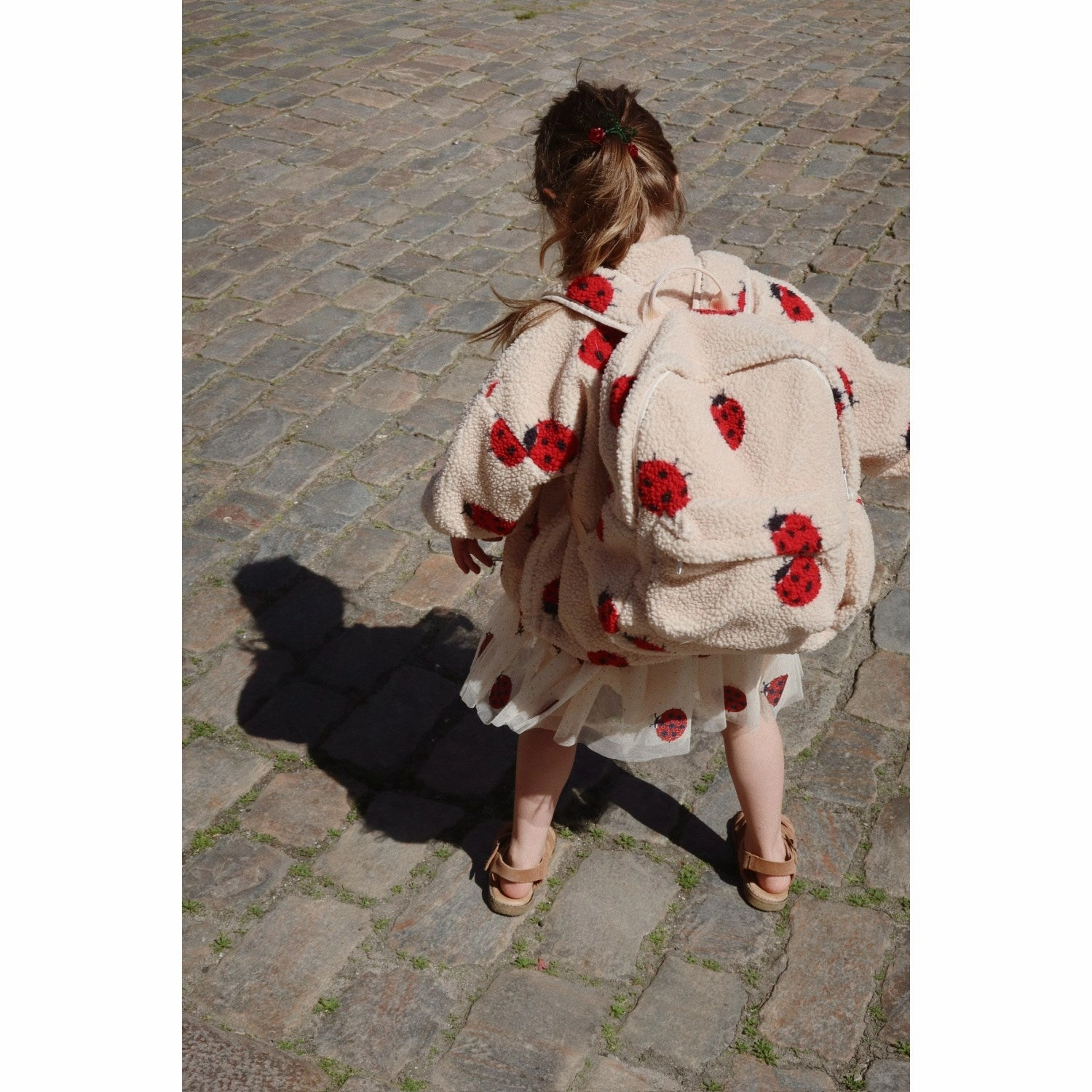 Konges Sljd Ladybug Sand Jody Teddy Backpack Grs