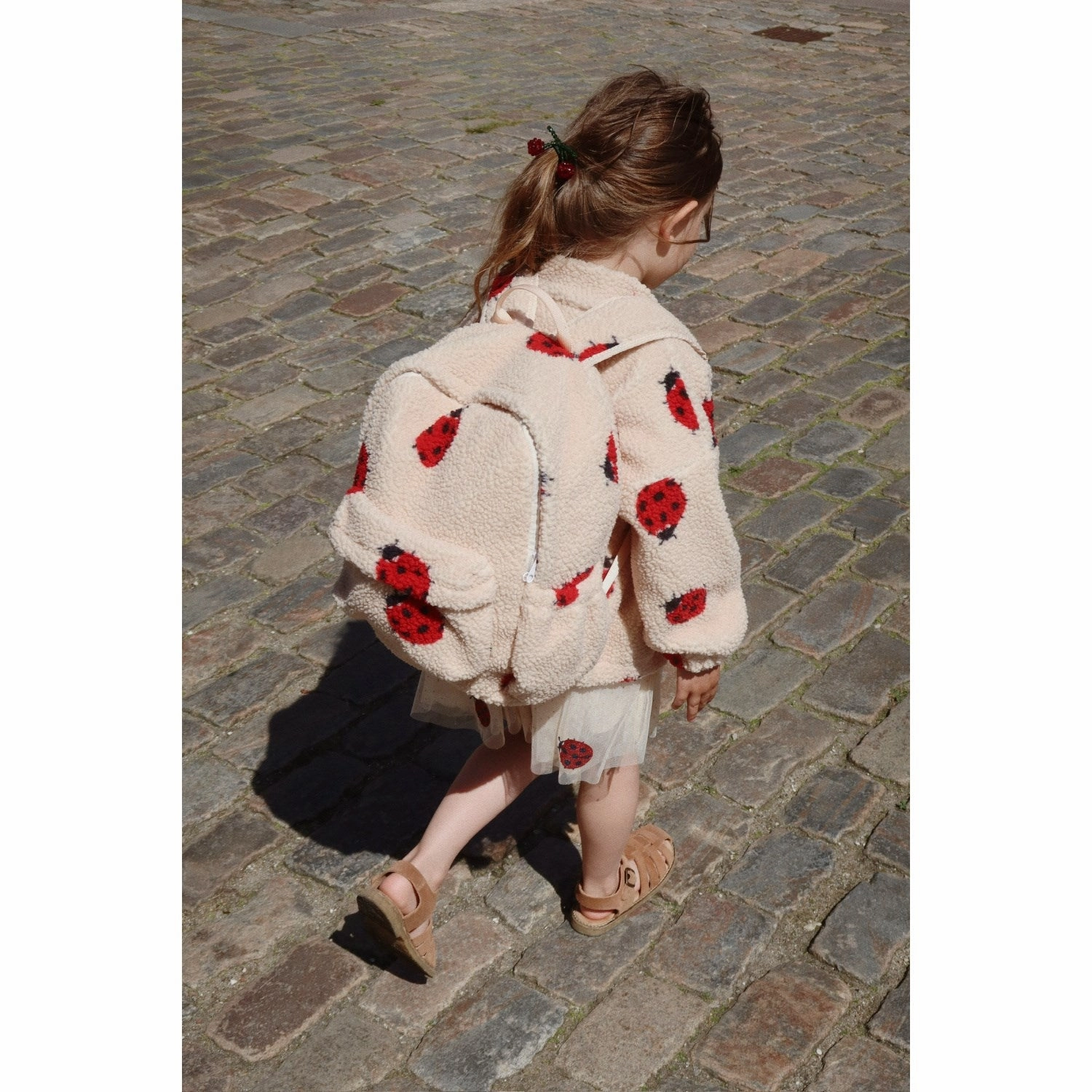 Konges Sljd Ladybug Sand Jody Teddy Backpack Grs