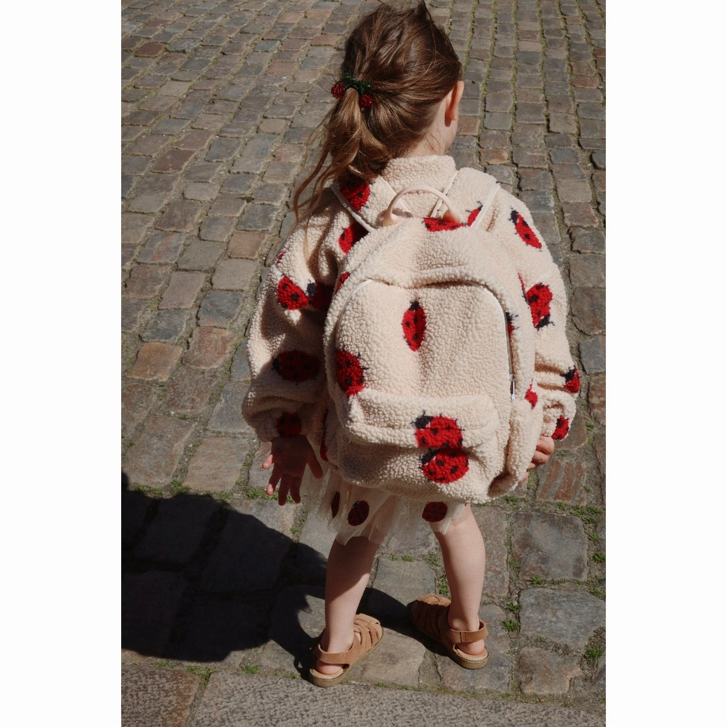 Konges Sljd Ladybug Sand Jody Teddy Backpack Grs
