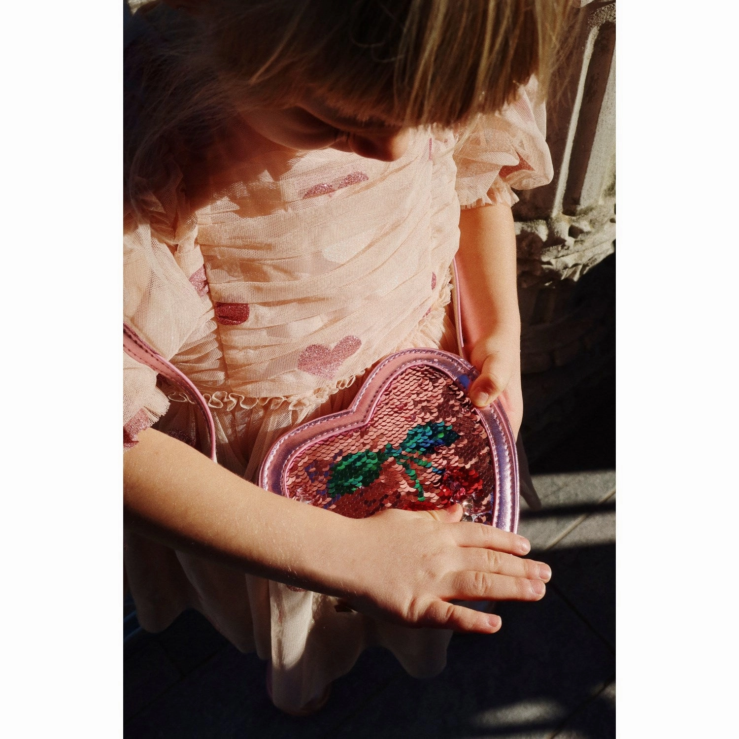Konges Sljd Rose Tut Heart Sequin Bag