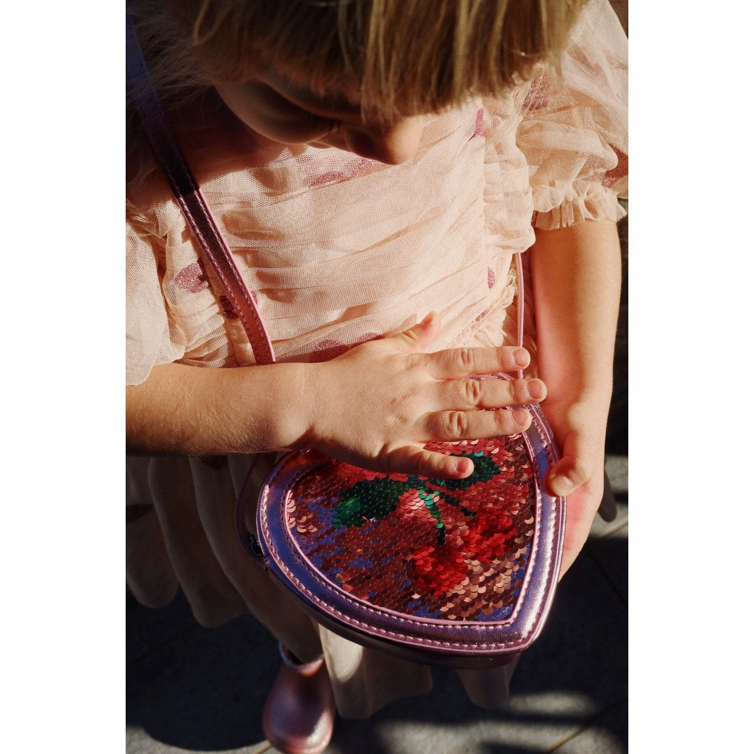 Konges Sljd Rose Tut Heart Sequin Bag