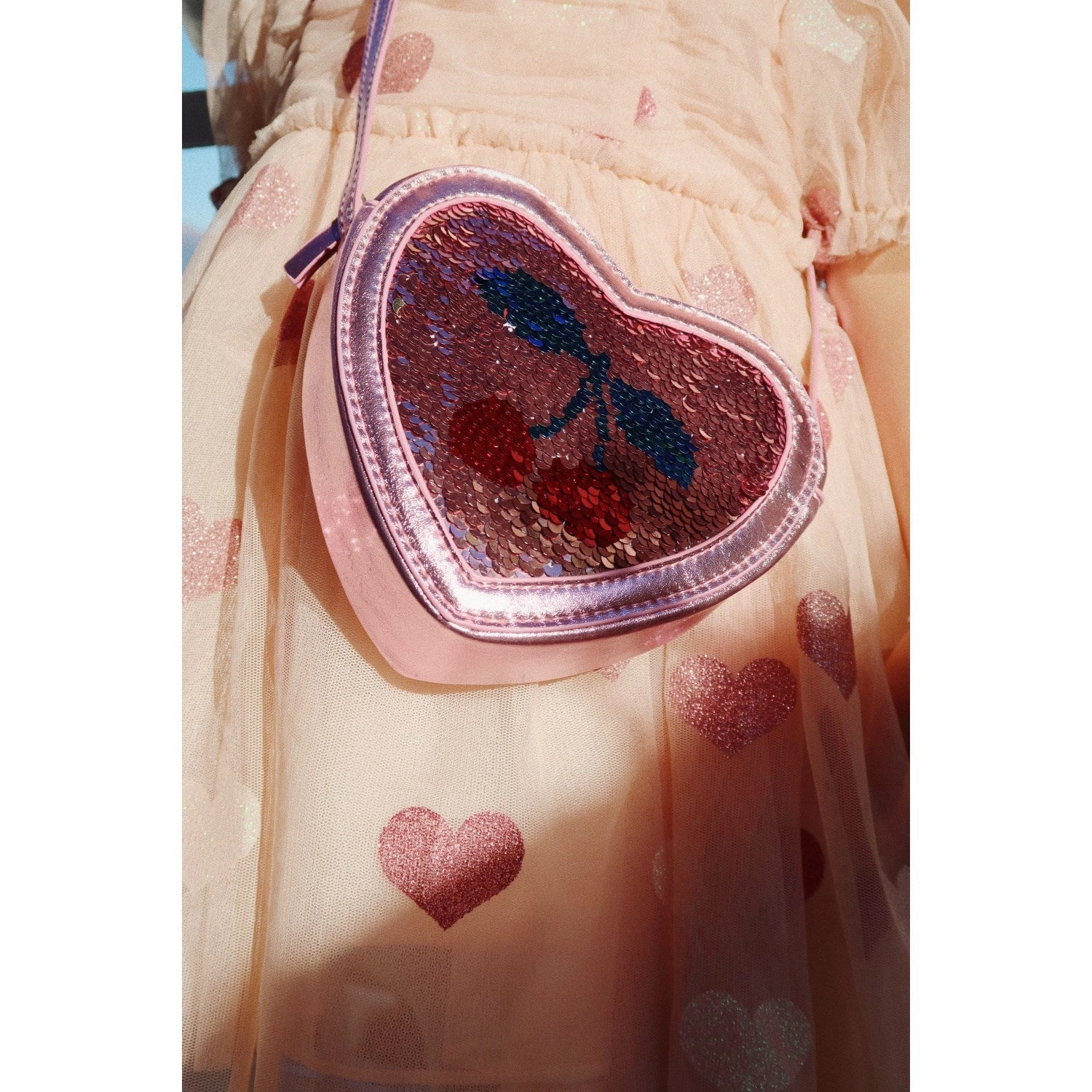 Konges Sljd Rose Tut Heart Sequin Bag