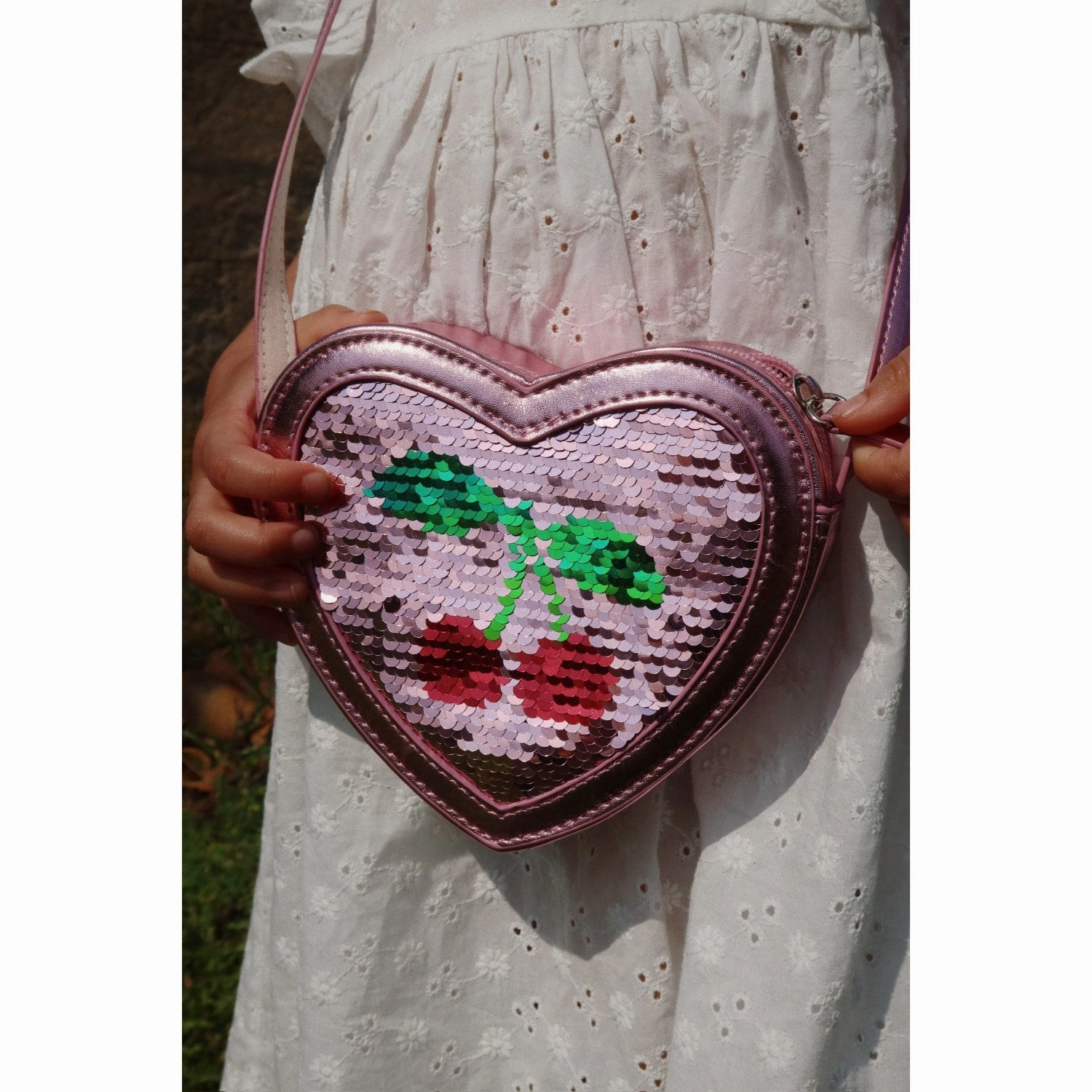 Konges Sljd Rose Tut Heart Sequin Bag