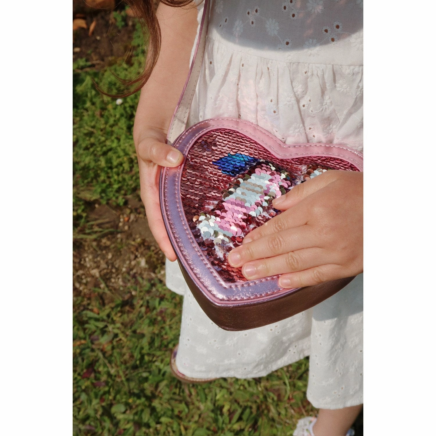 Konges Sljd Rose Tut Heart Sequin Bag