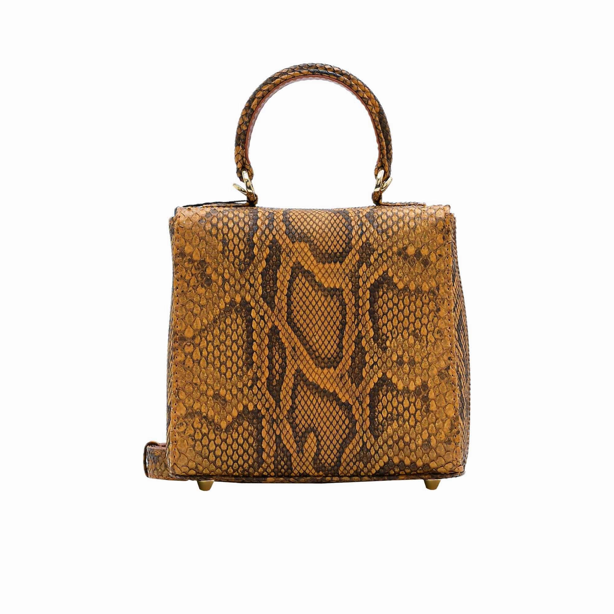 Kyra Women's Luna Caramel Morolus Square Hand Bag