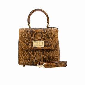 Kyra Women's Luna Caramel Morolus Square Hand Bag