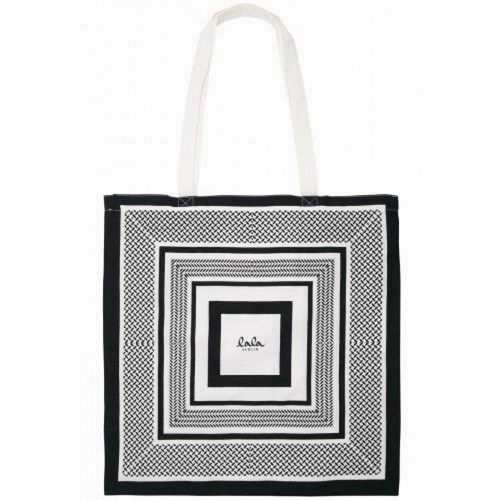 Lala Berlin Carmen Kufiya Cotton bag Black White