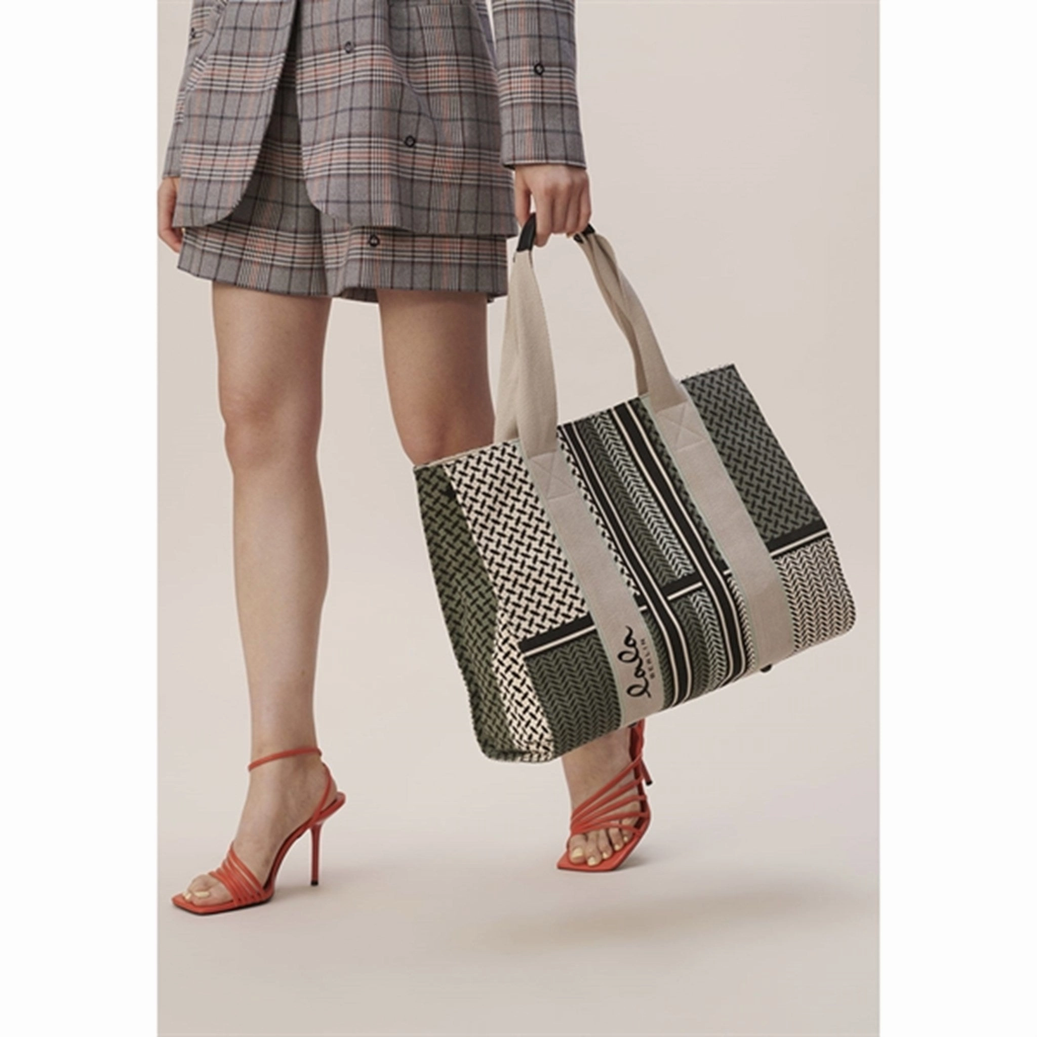 Lala Berlin East West Tote Calla Olive x Matcha