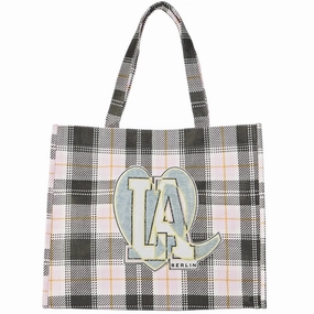 Lala Berlin Tote Cali Check Pink Blush