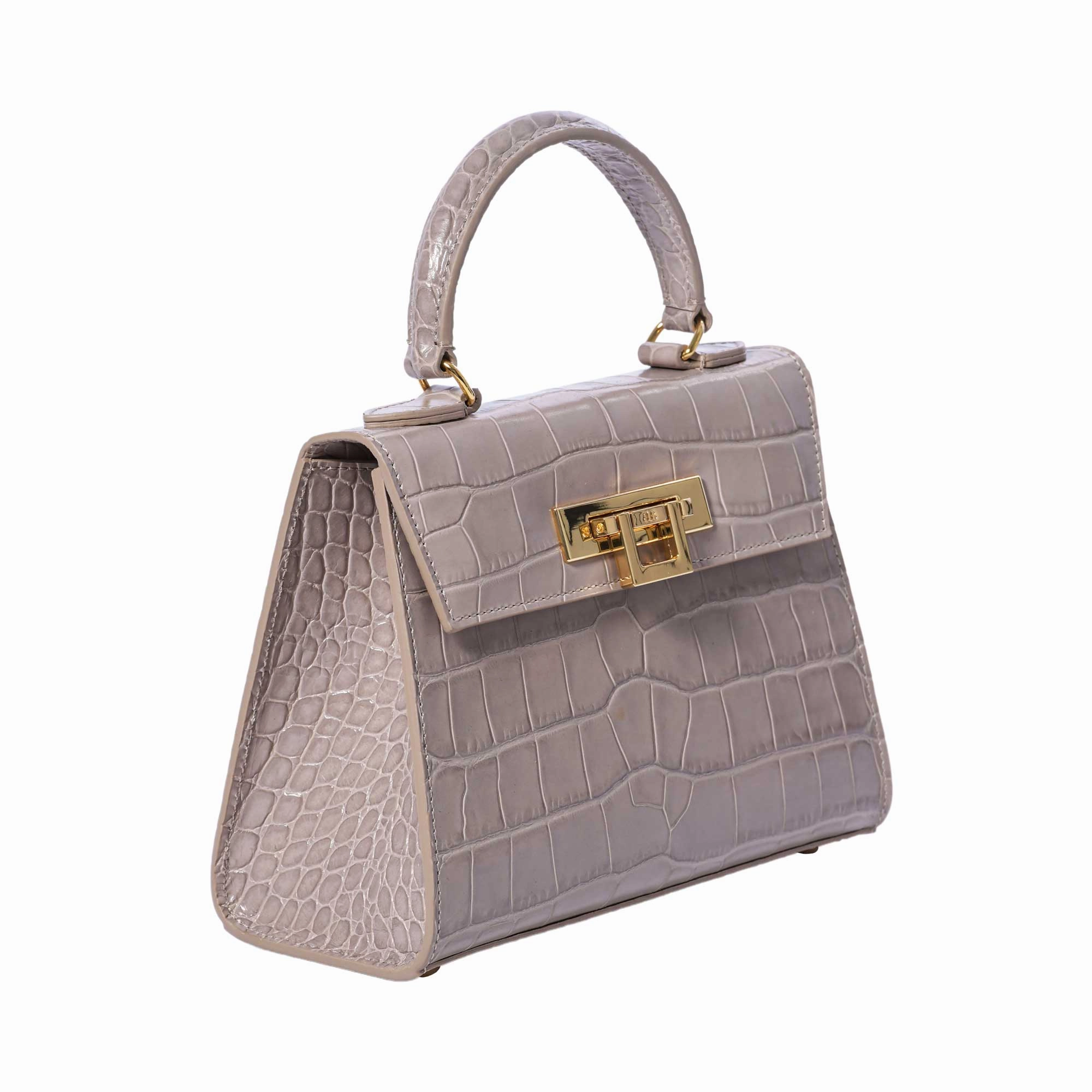 Lalage Fonteyn Medium Top Handle Handbag with optional crossbody strap