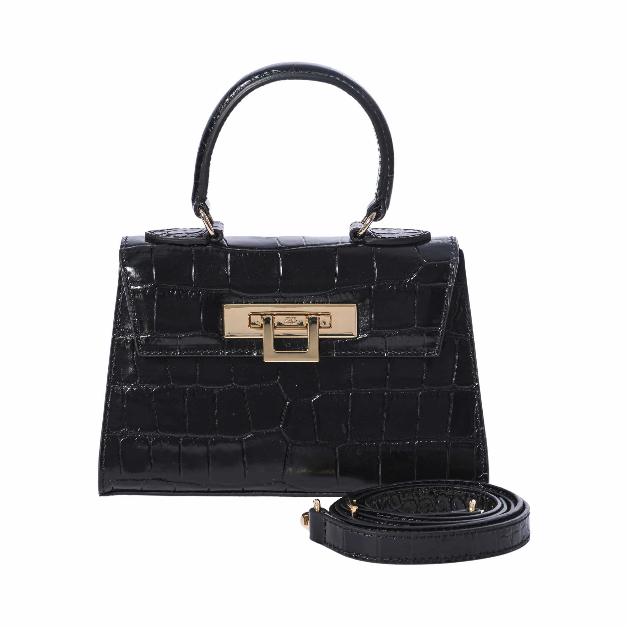 Lalage Fonteyn Small top handle Handbag with optional crossbody strap