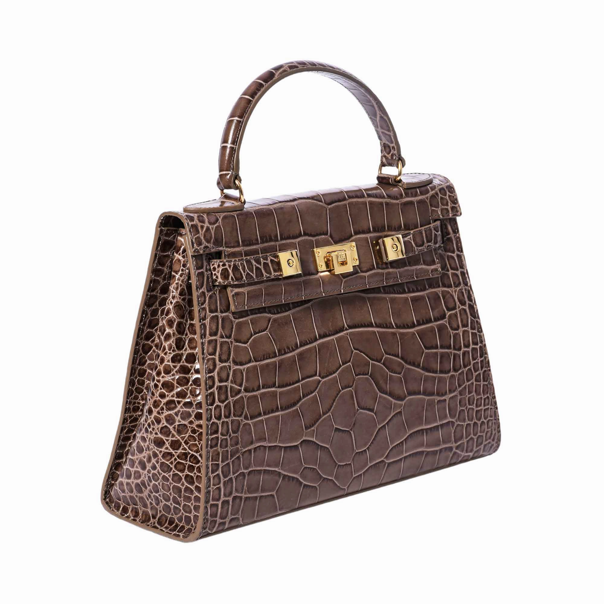 Lalage Maya Large Top Handle Handbag with optional Crossbody strap