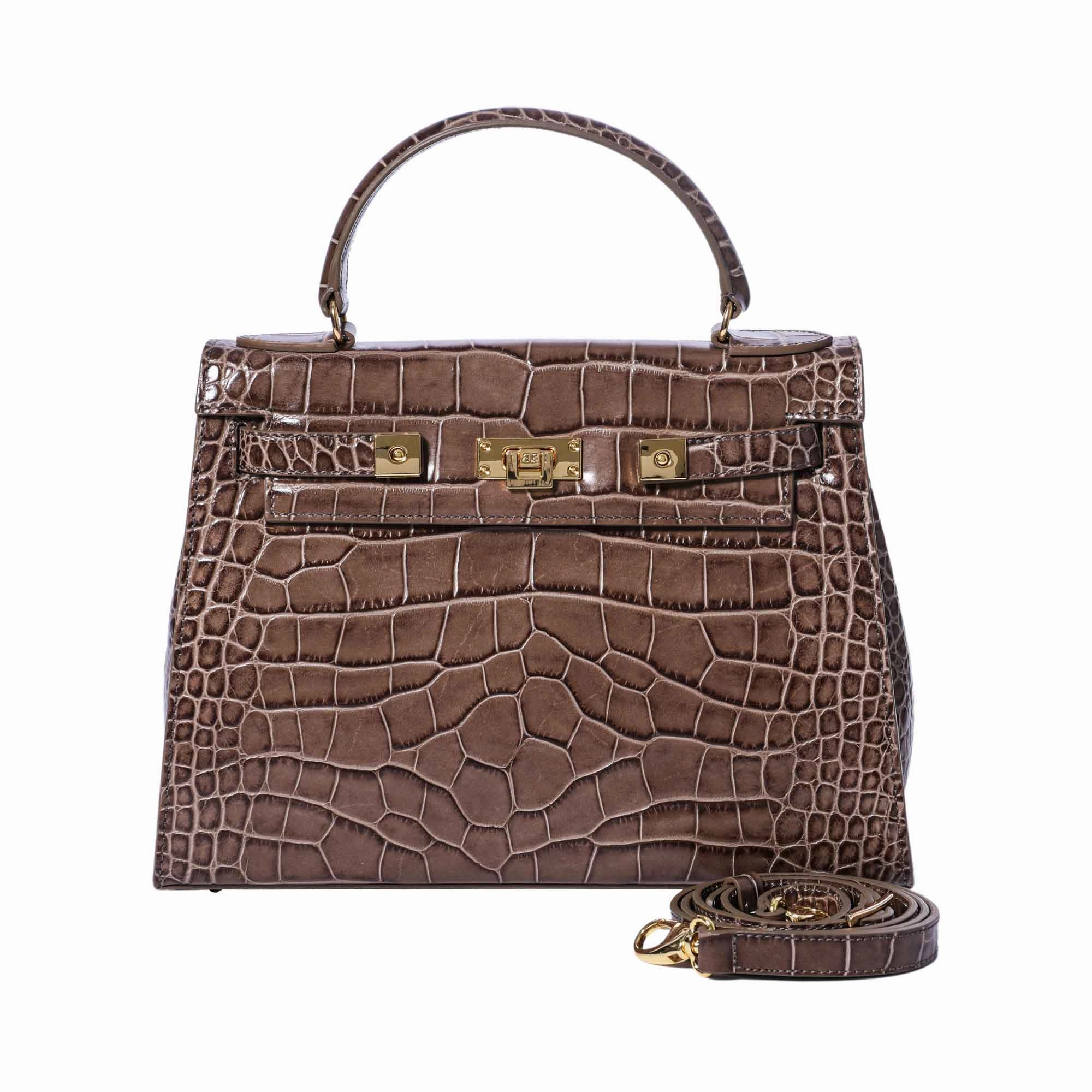 Lalage Maya Large Top Handle Handbag with optional Crossbody strap