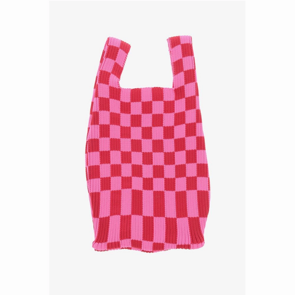 Last Frame Two-Tone Checked Mini Bag with Faux Leather Shoulder Strap