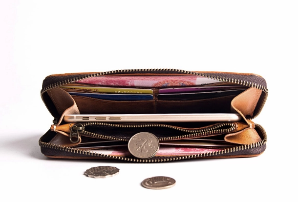 Leather Biker Wallet Leather Biker Chain Wallet Mens Vintage Biker Long Zip Wallet for Men