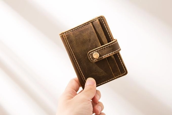 Leather Card Wallet Mens Small Card Wallet Card wallets for Men Credit Card Wallet for Men