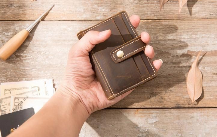 Leather Card Wallet Mens Small Card Wallet Card wallets for Men Credit Card Wallet for Men