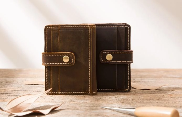Leather Card Wallet Mens Small Card Wallet Card wallets for Men Credit Card Wallet for Men