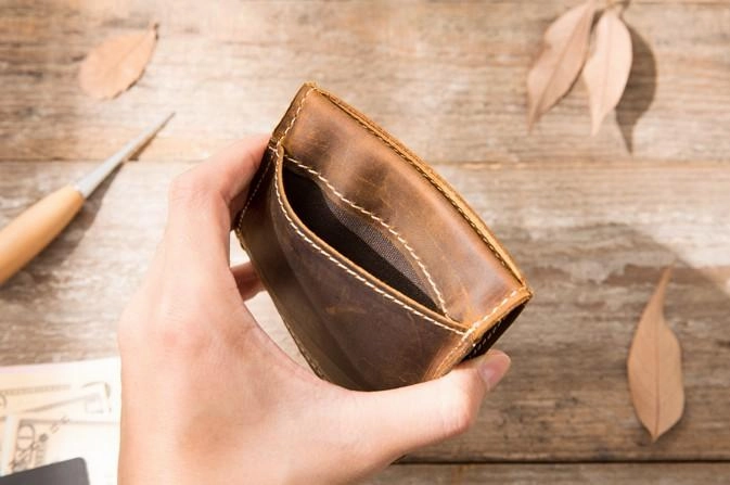 Leather Card Wallet Mens Small Card Wallet Card wallets for Men Credit Card Wallet for Men