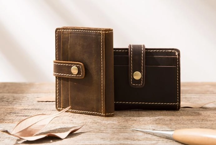 Leather Card Wallet Mens Small Card Wallet Card wallets for Men Credit Card Wallet for Men