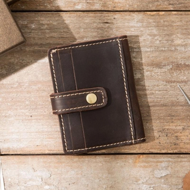 Leather Card Wallet Mens Small Card Wallet Card wallets for Men Credit Card Wallet for Men