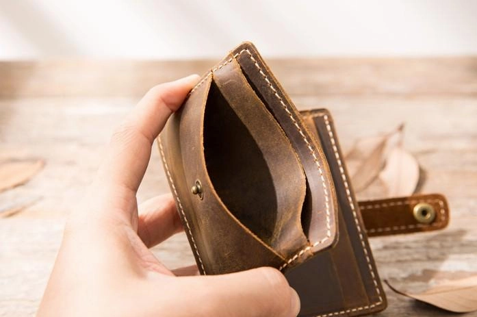 Leather Card Wallet Mens Small Card Wallet Card wallets for Men Credit Card Wallet for Men