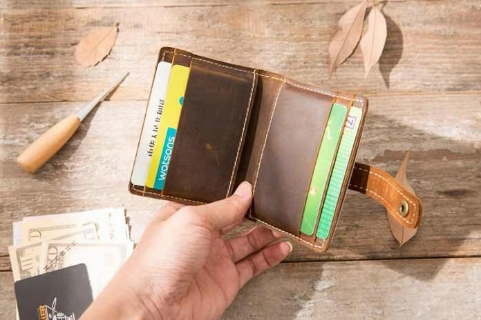 Leather Card Wallet Mens Small Card Wallet Card wallets for Men Credit Card Wallet for Men
