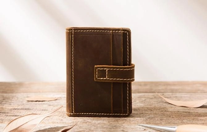 Leather Card Wallet Mens Small Card Wallet Card wallets for Men Credit Card Wallet for Men