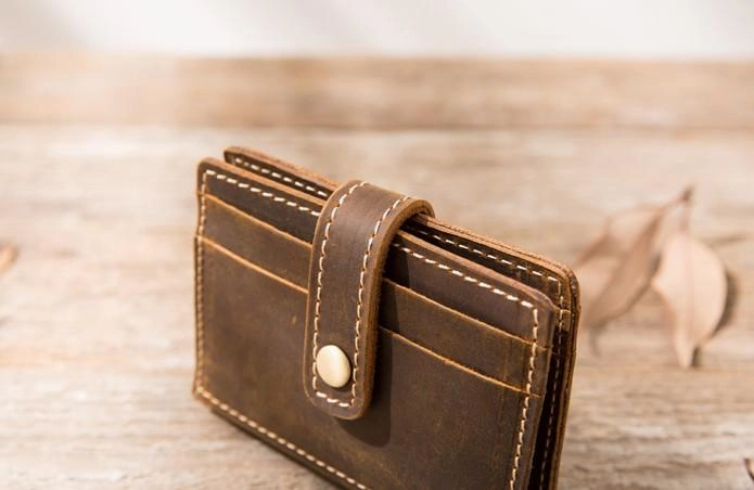 Leather Card Wallet Mens Small Card Wallet Card wallets for Men Credit Card Wallet for Men