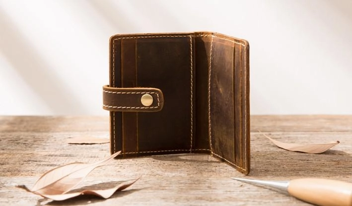 Leather Card Wallet Mens Small Card Wallet Card wallets for Men Credit Card Wallet for Men