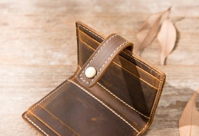 Leather Card Wallet Mens Small Card Wallet Card wallets for Men Credit Card Wallet for Men