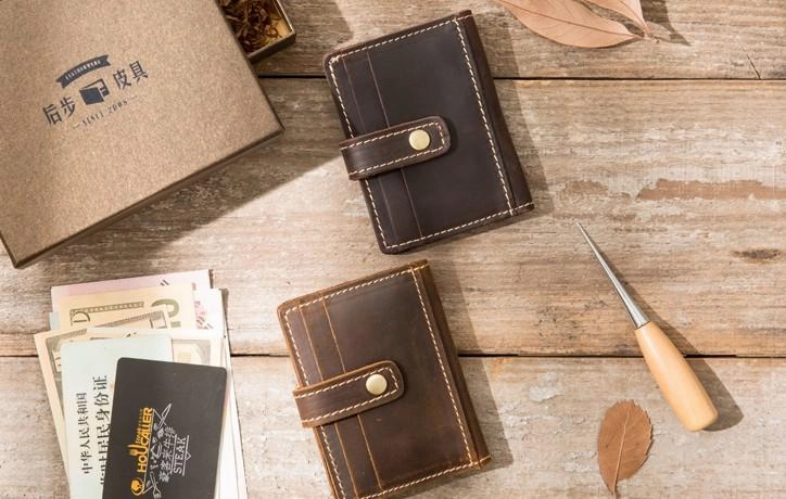 Leather Card Wallet Mens Small Card Wallet Card wallets for Men Credit Card Wallet for Men