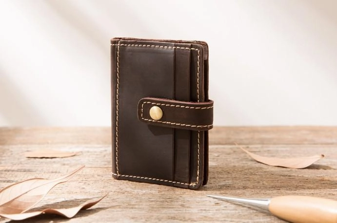 Leather Card Wallet Mens Small Card Wallet Card wallets for Men Credit Card Wallet for Men