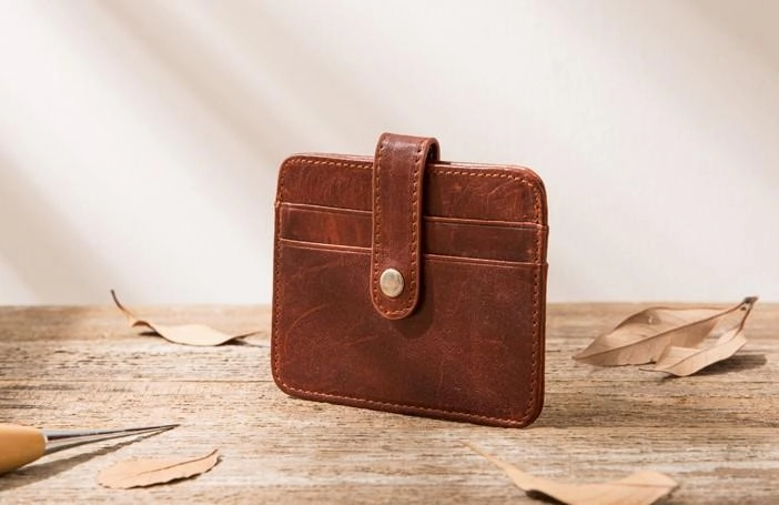 Leather Mens Card Holder Slim Front Pocket Wallet Card Wallets for Men