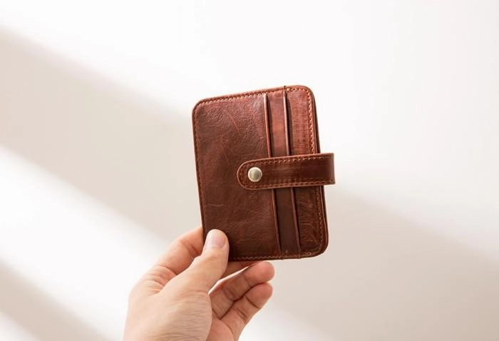 Leather Mens Card Holder Slim Front Pocket Wallet Card Wallets for Men