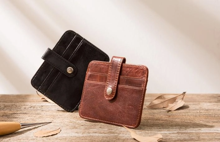 Leather Mens Card Holder Slim Front Pocket Wallet Card Wallets for Men