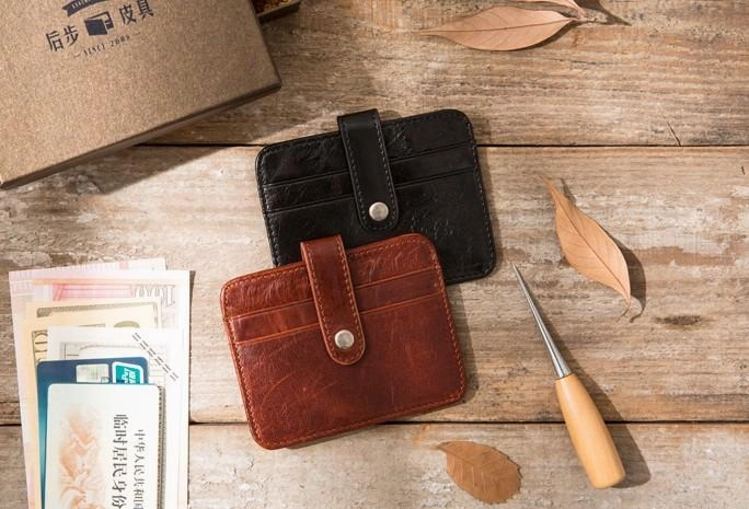 Leather Mens Card Holder Slim Front Pocket Wallet Card Wallets for Men