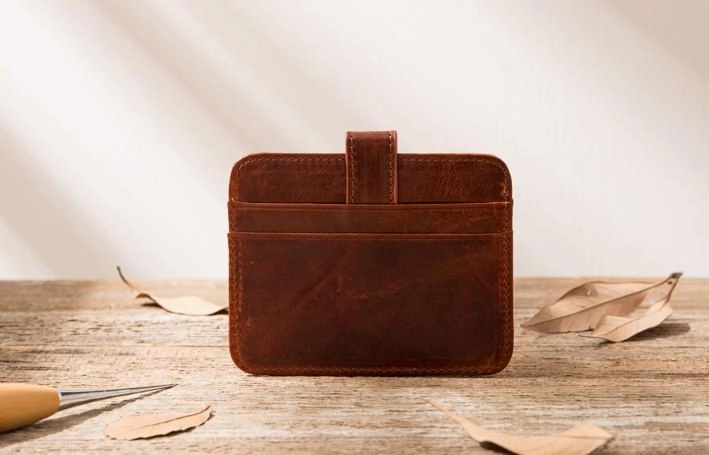Leather Mens Card Holder Slim Front Pocket Wallet Card Wallets for Men